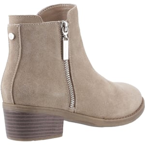 Hush Puppies Ingrid Damen Wildleder Stiefeletten mit Absatz in Taupe