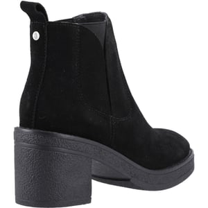 Hush Puppies Felicia Wildleder Damen Schwarze Absatz Chelsea Boots