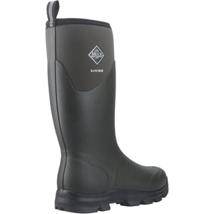 Muck Boots Rancher Gummistiefel für Herren in Staubgrün/Schwarz, Winterkniekurze Stiefel