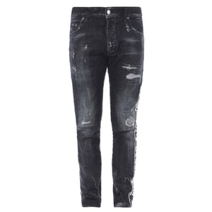 Dsquared2 - Skater-jeans Mit Saumband In Schwarz