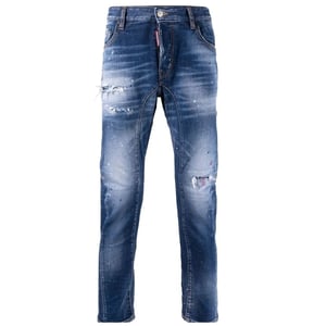 Dsquared2 Tidy Biker Jeans Im Zerrissenen Stil, Blaue Jeanshose