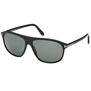 Tom Ford – Prescott – Sonnenbrille in Grün mit polarisierten Gläsern und glänzendem Schwarz
