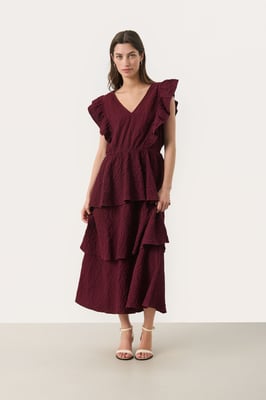 Kleid TulaPW Gerade Passform bordo