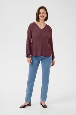Langarm-Bluse Amber Regular fit wine