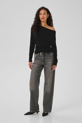 Langarm-Bluse VistaMW Slim/ Regular fit black