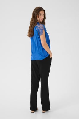 Kurzarm-Bluse CRNola Straight fit blue