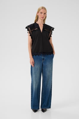 Ärmellose Bluse KBOmmi Straight fit black