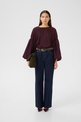 Langarm-Bluse GZmalloon Box fit burgundy