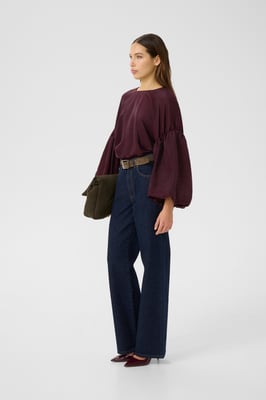 Langarm-Bluse GZmalloon Box fit burgundy