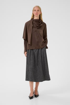 Langarm-Bluse KBBlanca Feminine brown