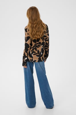 Langarm-Bluse KAamber Regular fit black brown