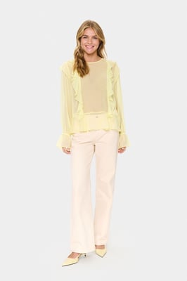 Langarm-Bluse LabelleSZ Gerade Passform yellow