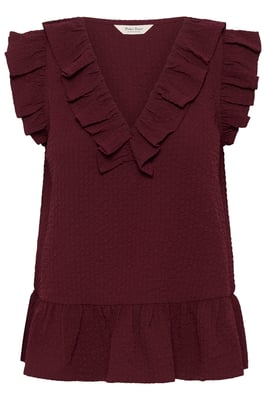 Ärmellose Bluse TrojaPW Gerade Passform bordo