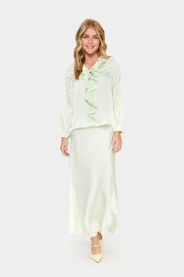 Langarm-Bluse LodisaSZ Gerade Passform pale green