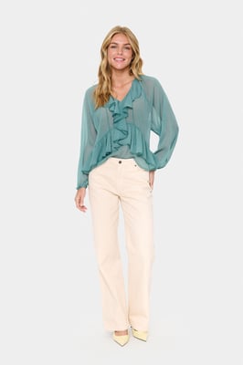 Langarm-Bluse JacelynSZ Lockere Passform sage green