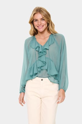 Langarm-Bluse JacelynSZ Lockere Passform sage green