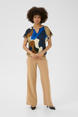 Kurzarm-Bluse CUdana Relaxed fit multicolour