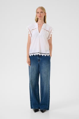 Ärmellose Bluse KBOmmi Straight fit white