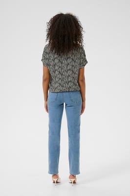 Ärmellose Bluse KAamber Loose fit black offwhite