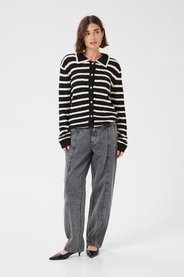 Strickjacke CUursula Casual fit black white
