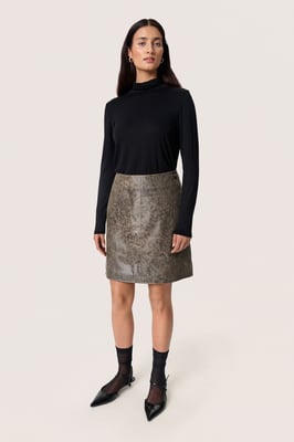 Lederrock SLIsabeau A-shape black