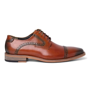 Justin Reess Herren-Oxford-Schuhe aus braunem Leder zum Schnüren - Jenson