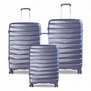 Hartschalenkoffer TSA Rauchblau Robuster 8-Rad-Handgepäck-Reisekoffer für den Urlaub