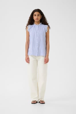 Langarm - Hemd DallyIW Gerade Passform blue white