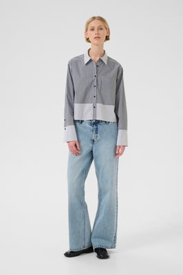 Langarm - Hemd KBBeatrice Casual fit blue white