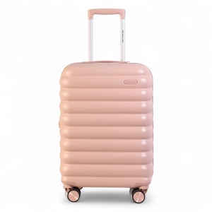 Hartschalen-Kabinenkoffer, 37 x 22 x 55 cm, Rosa, TSA-sicher, geeignet für Easyjet, Ryanair