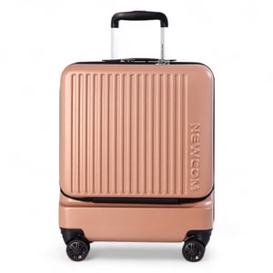 Robuster EasyJet Ryanair Handgepäck-Reisekoffer, 39 x 26 x 51,5 cm, Rosa, vorne offen