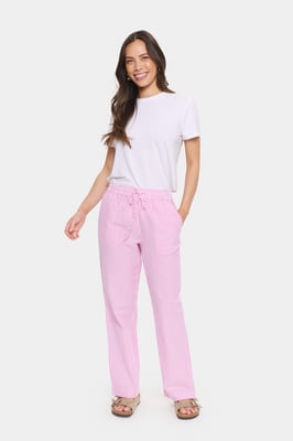 Casual Hose ElmikoSZ Gerade Passform pink white
