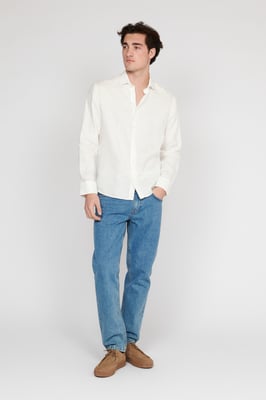 Langarm - Hemd MAmarc Gerade Passform white