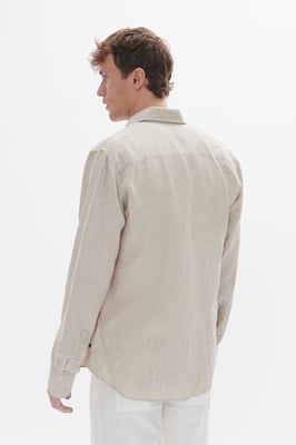 Langarm - Hemd MAmarc Gerade Passform beige