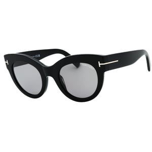Tom Ford - Lucilla - Sonnenbrille Mit Dickem Rahmen Und Gespiegelten Gläsern In Glänzendem Schwarz