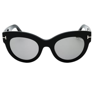 Tom Ford - Lucilla - Sonnenbrille Mit Dickem Rahmen Und Gespiegelten Gläsern In Glänzendem Schwarz