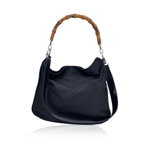 Gucci Vintage Stoff Hobos Bambus
