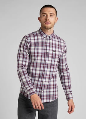Lee - LEE BUTTON-DOWN-SAMT-BLAU