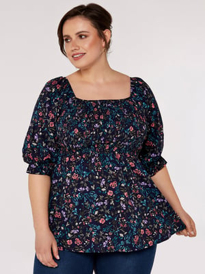 Apricot Floral Milkmaid Top
