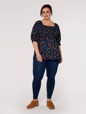 Apricot Floral Milkmaid Top
