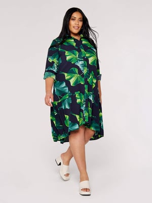 Apricot Leaf Shirt Minikleid