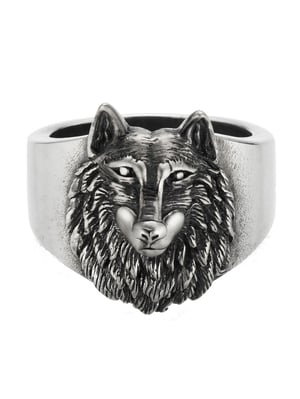 cai Ring 925/- Sterling Silber oxidiert Wolf Europa