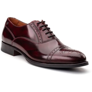 Base London Franklin Leder Herren Bordo Oxford Schuhe
