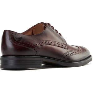 Base London Herren Bordeau Leder Schnürschuhe
