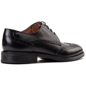 Base London Herren Elegante Schwarze Brogues aus Leder