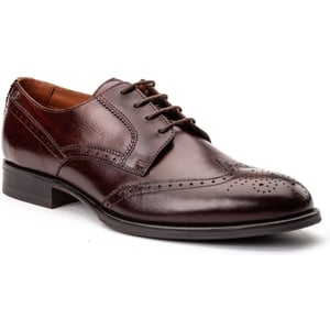 Base London Bell Leder Herren Schnürschuhe in verbranntem Braun