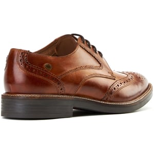 Base London York Leder Herren Brogue-Schuhe in gebranntem Tan