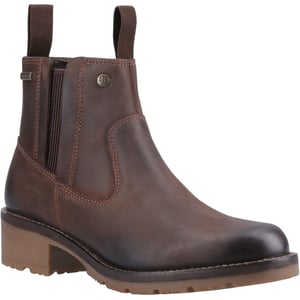 Hunter Skye Händlerstiefel Leder Damen braune Stiefel