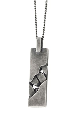 cai Anhänger mit Kette 925/- Sterling Silber rhodiniert oxidiert