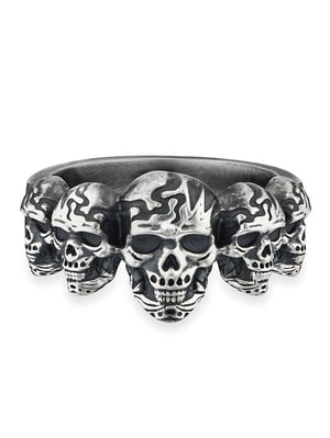 cai Ring 925/- Sterling Silber matt oxidiert Totenkopf